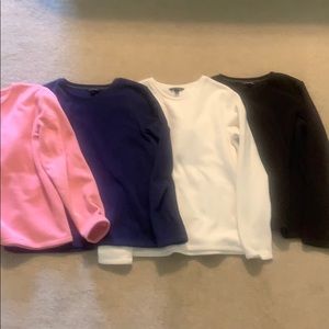 Lands’ End polar fleece long sleeve women’s tops